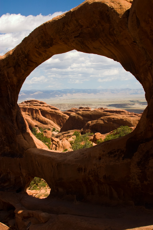 Looking Through Double O Arch